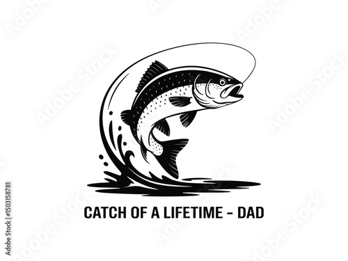 Catch of a Lifetime – Dad Silhouette for T-shirts and Gifts