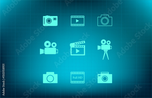 Vector icon on a blue background with a gradient	