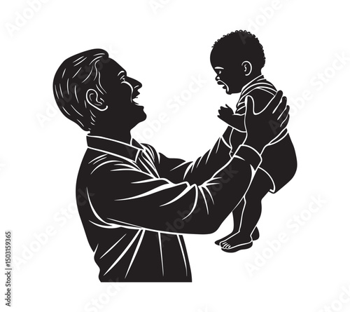 Vector Silhouette of Dad Lifting Baby – Parenting and Love Symbol
father-baby-silhouette-love-vector.eps
