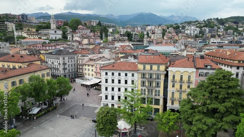 Switzerland, Lugano from a bird's eye view