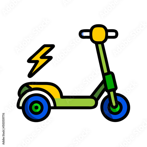 Electric scooter icon representing sustainable urban mobility solutions
