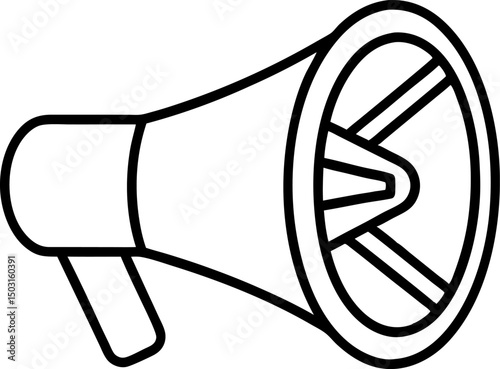 Speaker With Mute Icon Line Art Vector Illustration