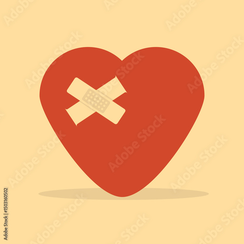 simple wounded heart icon design