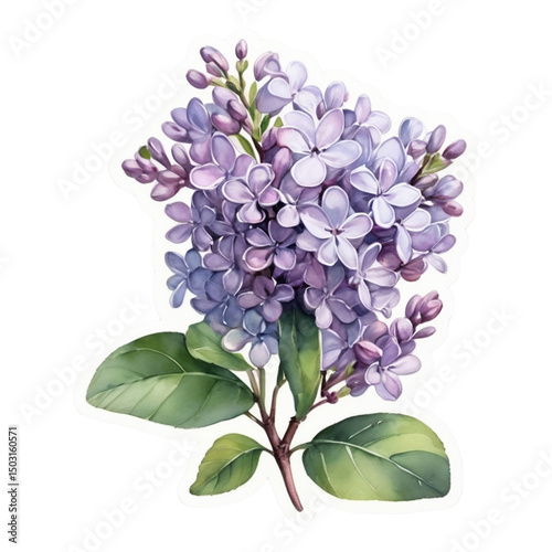 lilac flowers isolated on white