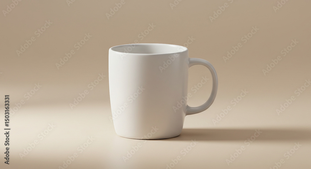 Obraz premium white cup on white background