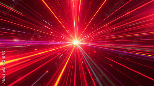 Abstract red light rays background design speed energy