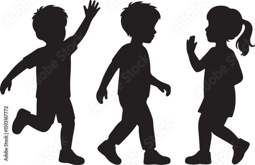 Happy Kids Going Back to School Silhouette

Backpacks & Books – First Day Silhouette Design

Back to School Bus Arrival Vector Art

Excited Students with Supplies Silhouette

Back to Learning – Classr