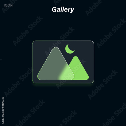 Gallery icon glassmorphism
