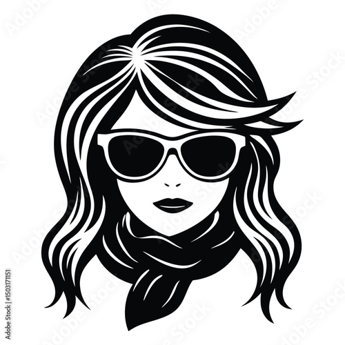 Messy hair bun, vector woman silhouette. Beautiful girl drawing illustration, Women face silhouette with hair bun