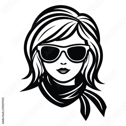 Messy hair bun, vector woman silhouette. Beautiful girl drawing illustration, Women face silhouette with hair bun
