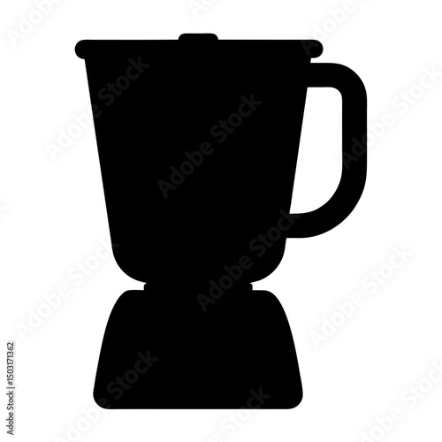 blender vector silhouette, kitchen blender icon, blender mixer vector illustration
