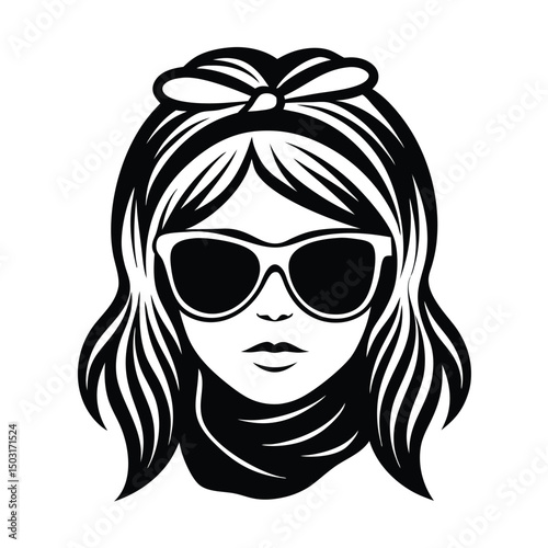 Messy hair bun, vector woman silhouette. Beautiful girl drawing illustration, Women face silhouette with hair bun