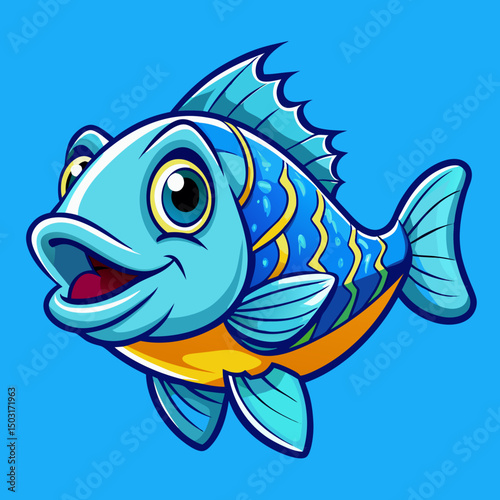 vector illustration of a fish