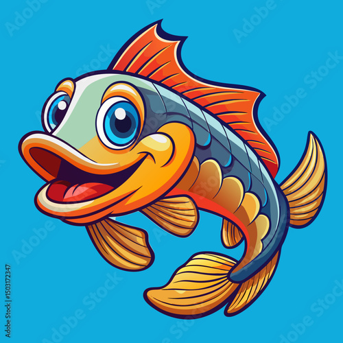 vector illustration of a fish