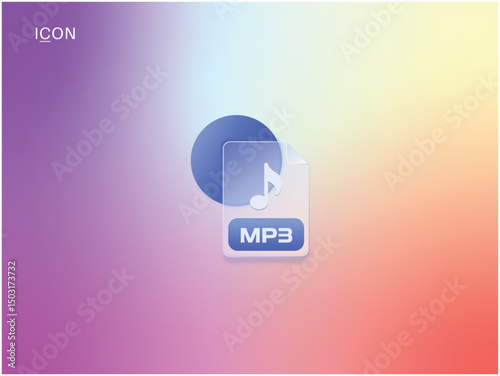 Glassmorphism Audio icon