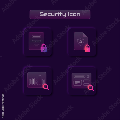 Glassmorphism Security Icon