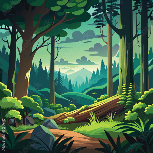 landscape in the forest