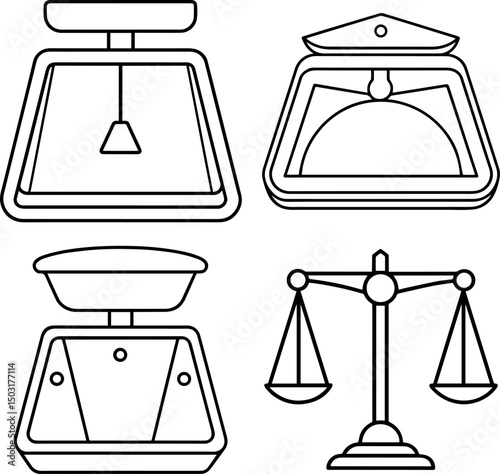 digital scale outline coloring book page vector illustration line art 