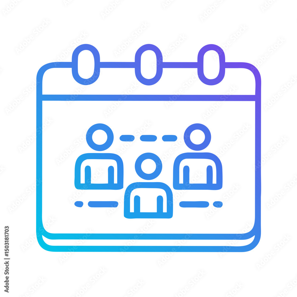 Meeting Schedule Icon – Calendar Planning and Appointment Organizer Symbol Meeting Schedule Icon – Calendar Planning and Appointment Organizer Symbol