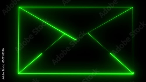 technology Icon Symbol Digital Animation Glowing message box icon animation text box inbox dialogue box chat conversation 4k motion video animation. Social media animation concept.