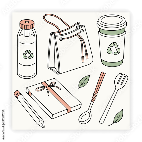 Minimal Doodle Illustrations of Everyday Objects