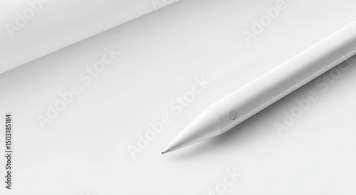 White stylus on white paper photo