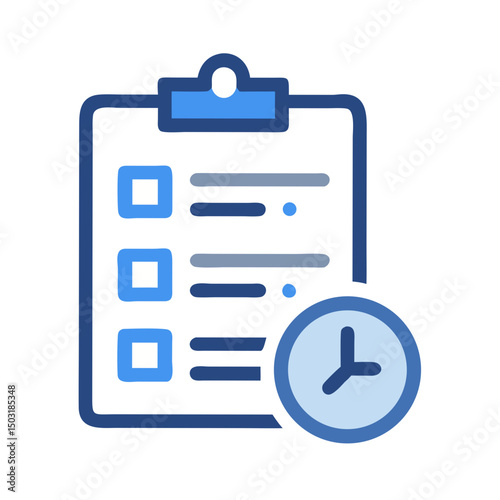 Schedule Checklist Icon – Task Planning and Time Management Symbol