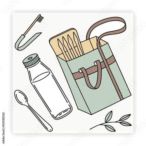 Minimal Doodle Illustrations of Everyday Objects