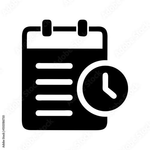 Time Log Entry Icon – Work Tracking and Activity Recording Symbol
