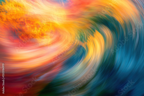 Vibrant swirling colors creating dynamic energy