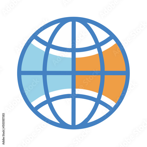 World Press Globe Icon – Global News Media Symbol