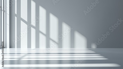 Window Light Casts Shadows Across Room Floor Wall