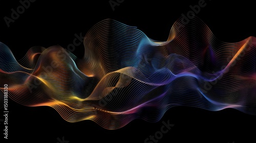 Abstract colorful waves background design for wallpaper graphic and modern art illustration use case