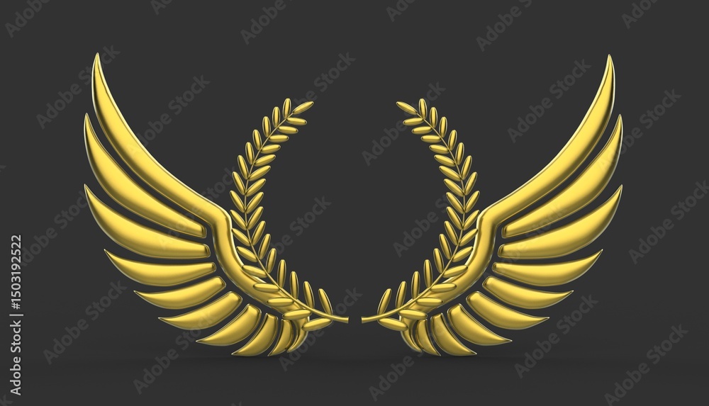 Obraz premium Wings Metal Logo