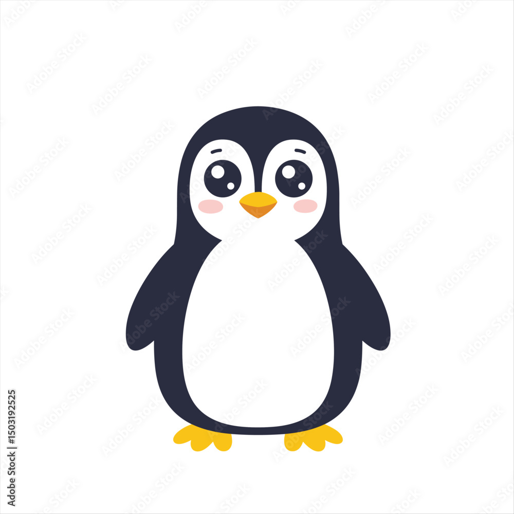 Fototapeta premium Vector illustration of cute penguin cartoon