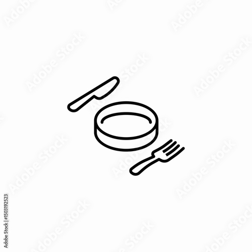 empty plate icon sign vector