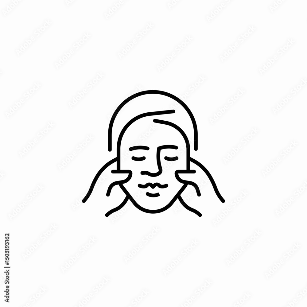 face massage icon sign vector face massage icon sign vector