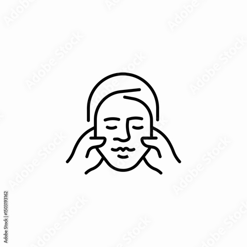 face massage icon sign vector
