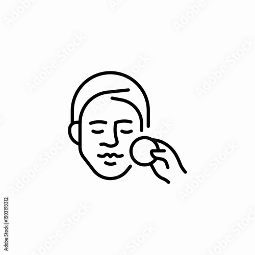 face scrub icon sign vector