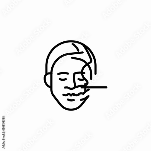 facial procedure icon sign vector