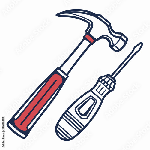 hammer and screwdriver