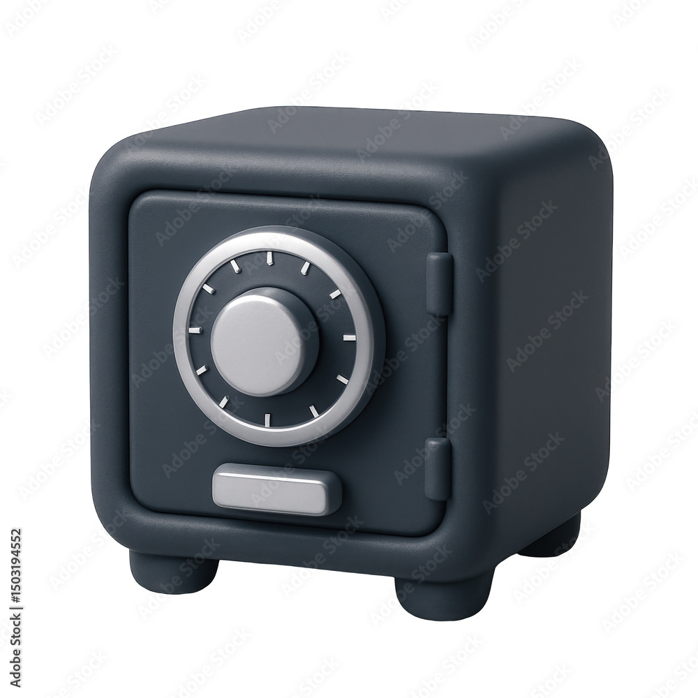 Sleek Dark Grey Cartoon Safe Sleek Dark Grey Cartoon Safe