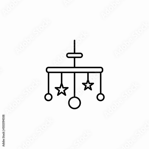 hanging mobile icon sign vector