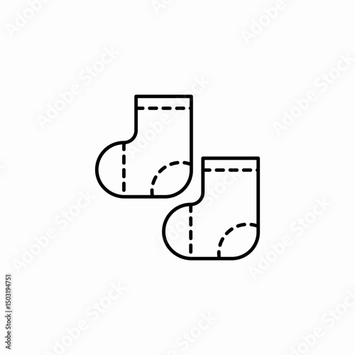 hanging socks icon sign vector