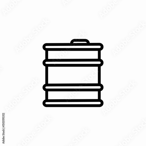 metal drum icon sign vector