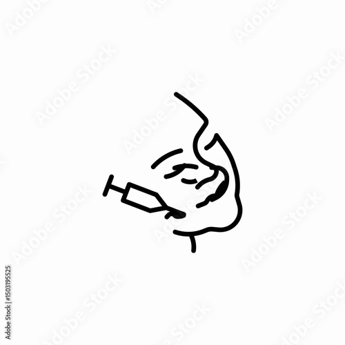 nose treatment icon sign vector