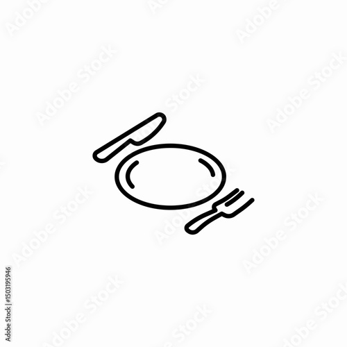 plate cutlery icon sign vector
