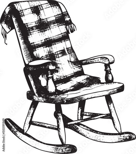 wooden rocking chair