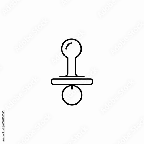 round pacifier icon sign vector