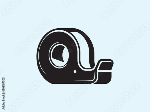 Minimal Silhouette of Tape Dispenser for Stationery Design